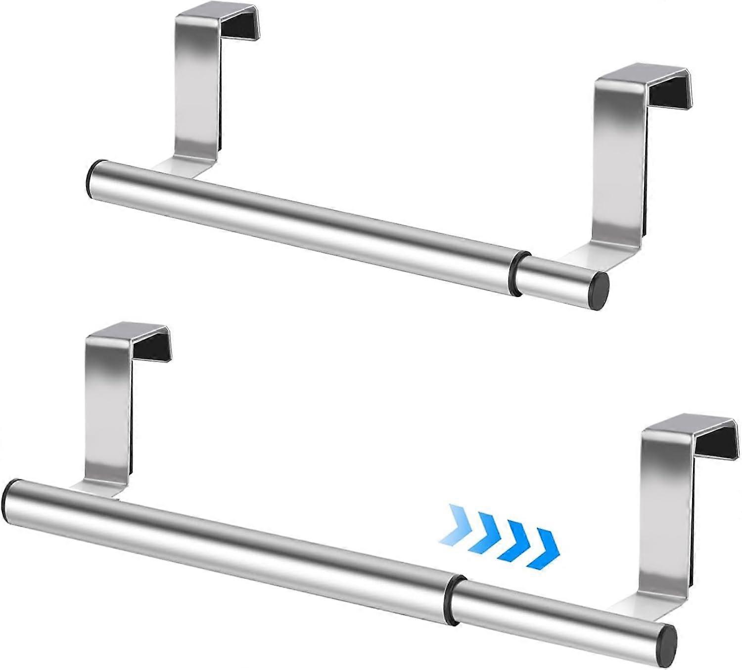 Kitchen towel rack, stainless steel (2-pack)