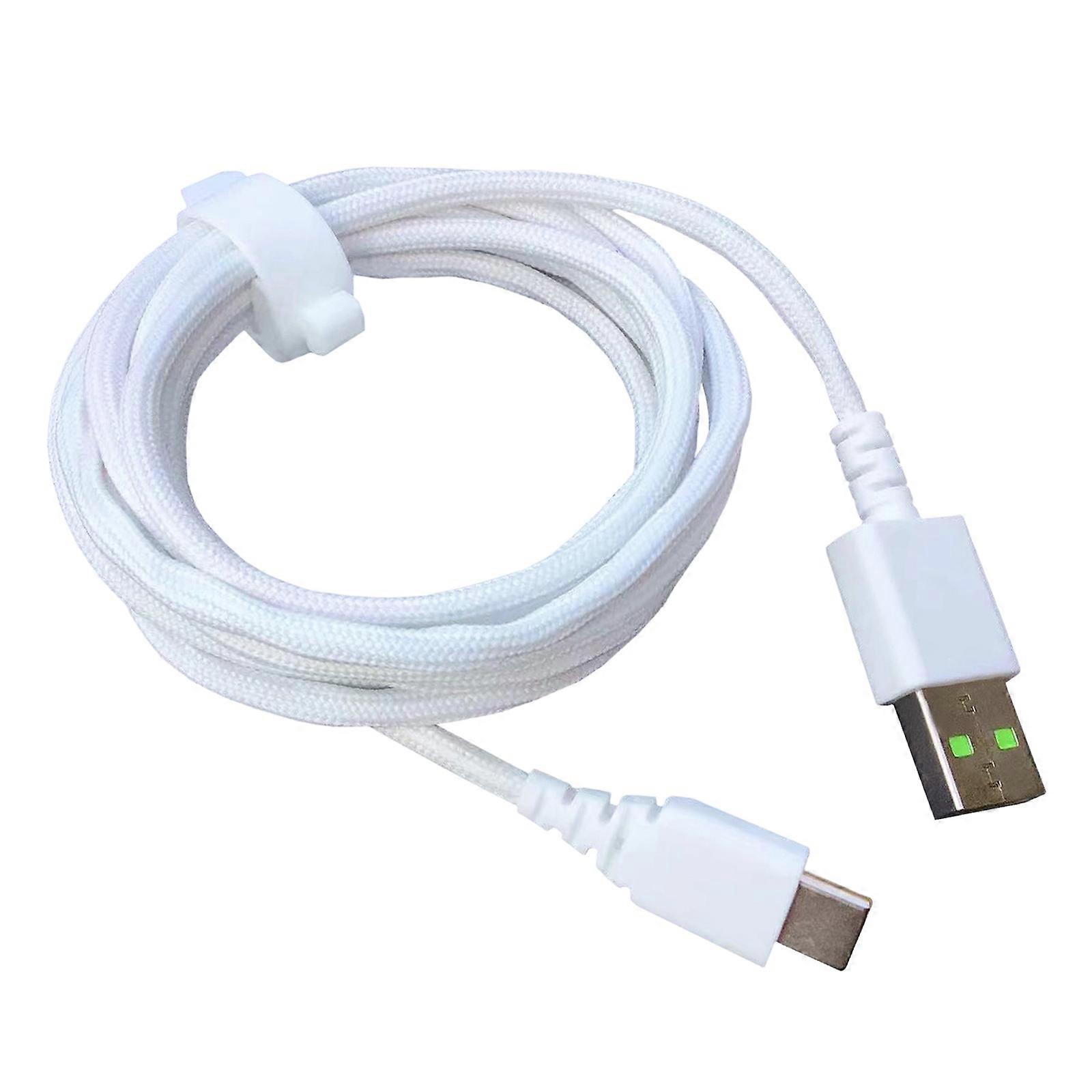 USB to Type C Cable Mouse Data Line for V2 /DeathAdder /Basilisk Replacement Mouse Wire  White