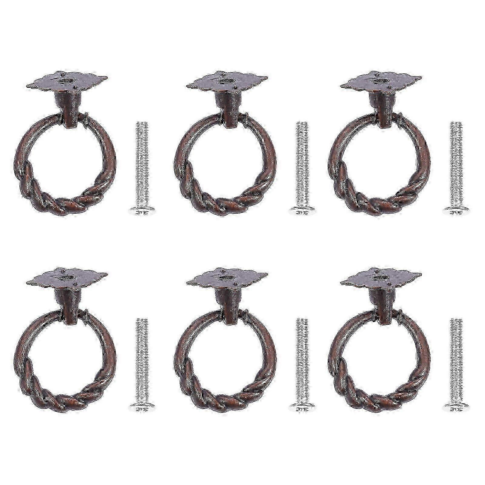 6Pcs Small Pull Knobs Zinc Alloy for Jewelry Box Handles