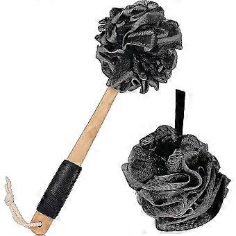 Zk- 2-pack Of Shower Brushes, Shower Sponge Body Brush, Shower Back Brush, Long Handle Shower Back Brush, Boost Circulation, Exfoliating Scrub