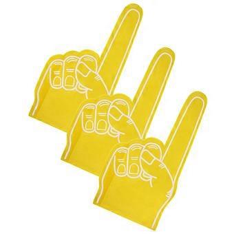 3Pcs Foams Fingers Cheerleading Foams Hand Sports Event Cheer Props Sports Accessories