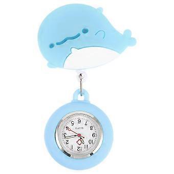 Krankenschwesteruhr Brosche Taschenuhr Clip-Taschenuhr Digital-Taschenuhr Cartoon Wal Krankenschwesteruhr