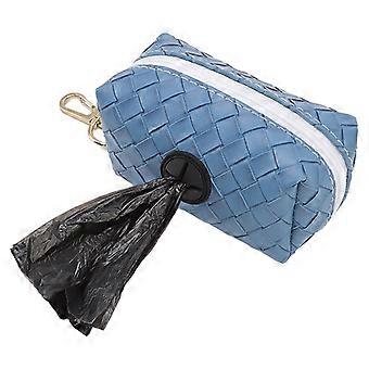 Dog Garbage Zipper Bag Dispenser Matte Large Capacity Appropriate Hole Size Dog Poop Bag Dispenser for Dog Outdoor Haze Blue