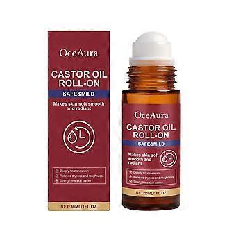 Castor Oil Roll-On Serum for Daily Hydration and Deep Nourishment - Face and Body Moisturizer for Smooth, Supple Skin