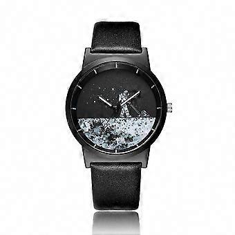 Męski zegarek sportowy Paidu Dot Matrix Quartz z czarną bransoletą z siatki stalowej