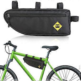 Triangle cykeltaske stor, top tube sadeltaske 34.5x13x5.5cm, 2L stor kapacitet frontramme cykeltaske