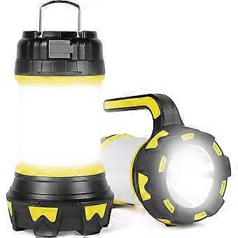 Rechargeable LED Lantern, 1000 Lumens 360 Camping Lamp, Rechargeable LED Lamp Portable Spotlight, Ultra Powerful, 6 Modes Camping Lamp, USB Cable Incl