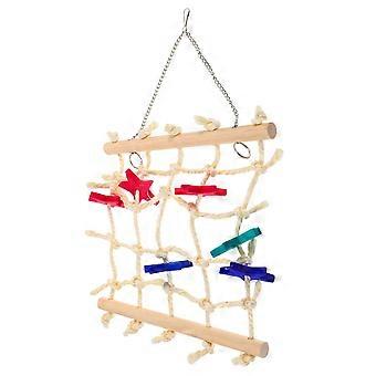 Parrot Climbing Net Swing Bird Rope Net Parrot Swing Hanging Toy Parrot Biting Toy