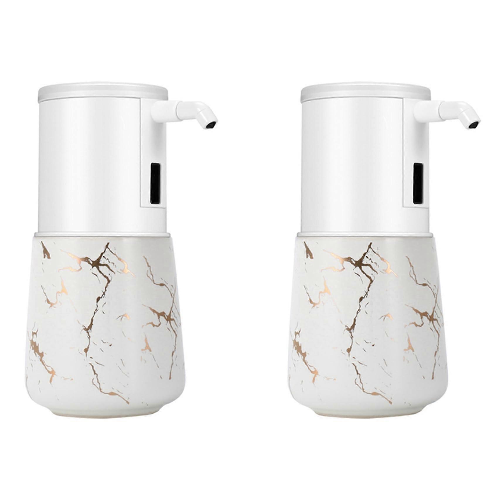Automatic Foaming Soap Dispenser Touchless Smart Sensor for Bathroom and Kitchen White 2 Pack