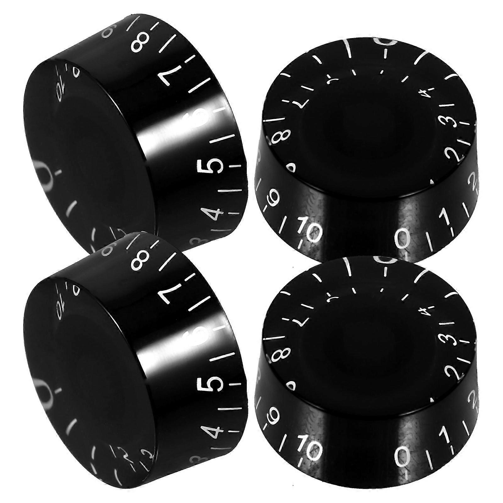 4Pcs Plastic Buttons Electric Guitar Knobs Bass Knobs Audio Knob Bass Volume Control Knobs