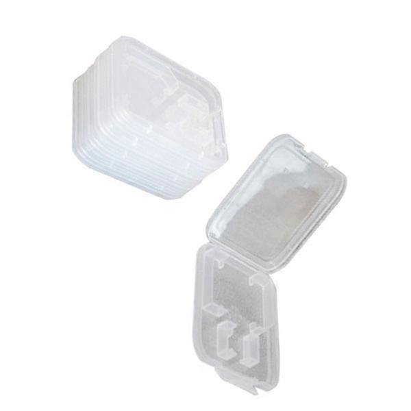 5pcs Plastic Memory Case Holder for / Kingston / Transcend / SD Micro SD T-Flash (Transparent)
