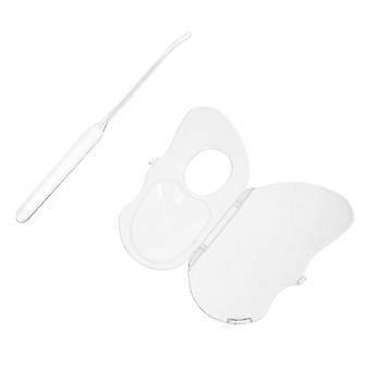Conjunto de 1 Paleta de Maquiagem para Unhas Artísticas em Acrílico com Espátula - Ferramenta Essencial para Maquiadores