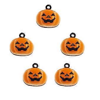 10pcs Cartoon Pendant Forma di zucca Jingle Bells Rame Pet Collana Accessori Decorazione halloween
