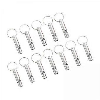 3x 12 Pieces Outdoor Whistle Aluminum Alloy Survival Tool Emergency Camping