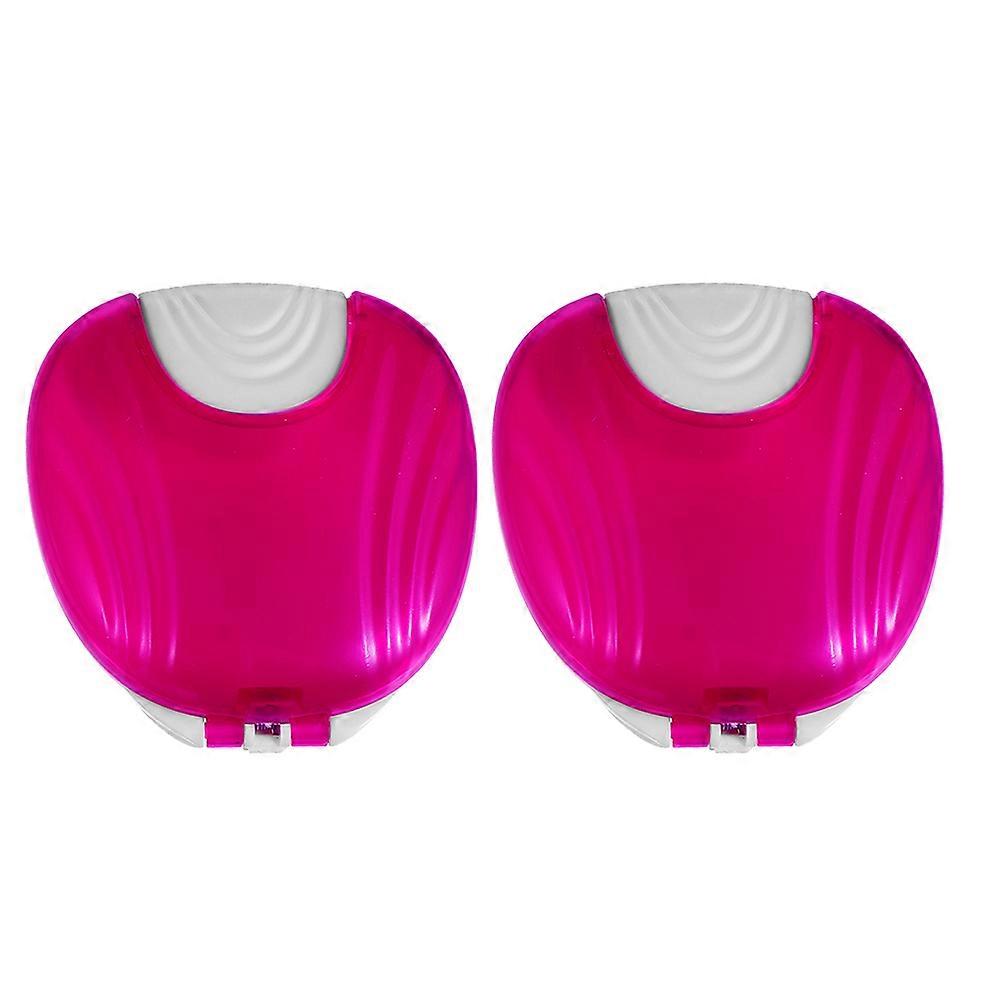 Transparent Retainer Holder Box for Storage 2Pcs Seashell Shaped Portable Case