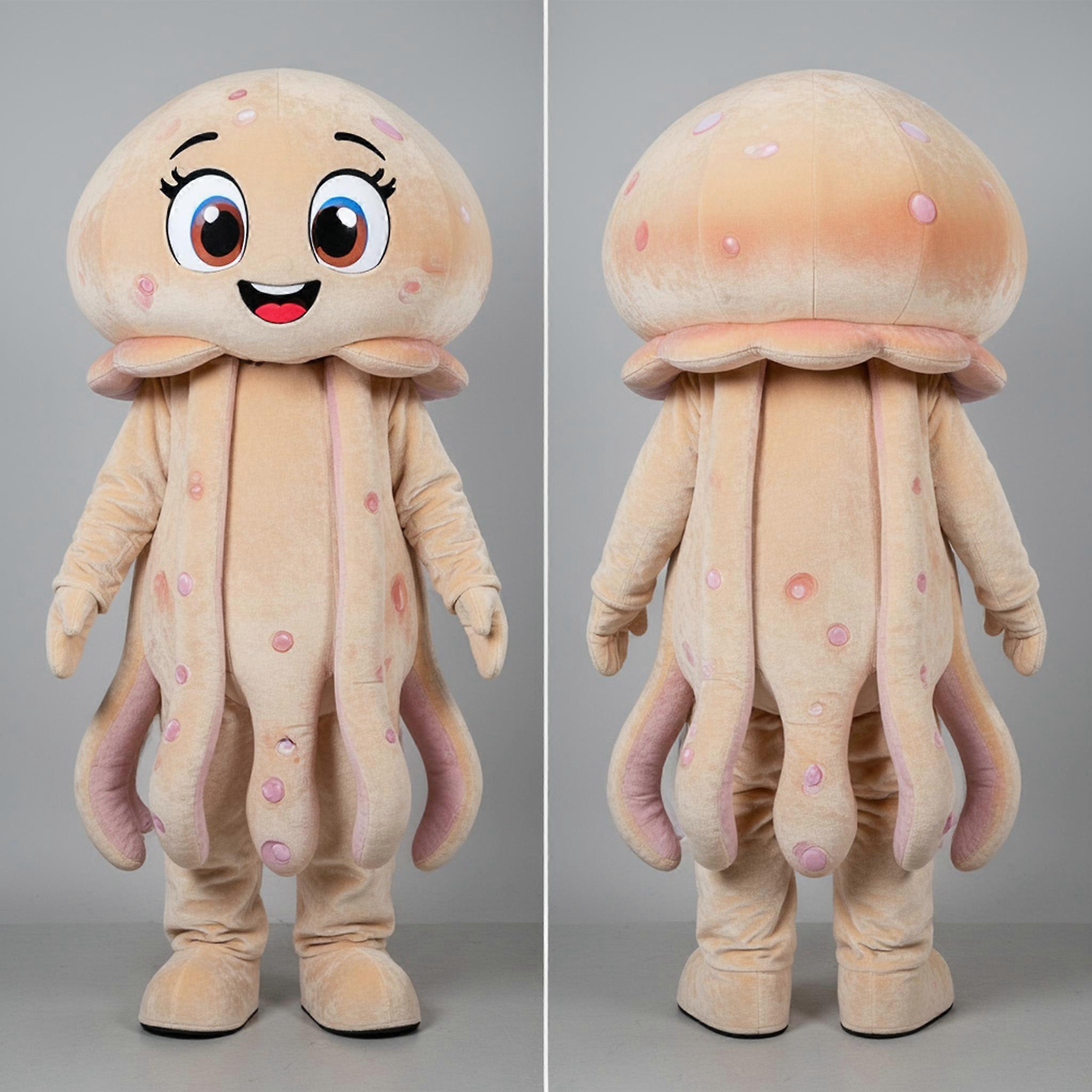 MASTICOT Beige Translucent Jellyfish Mascot