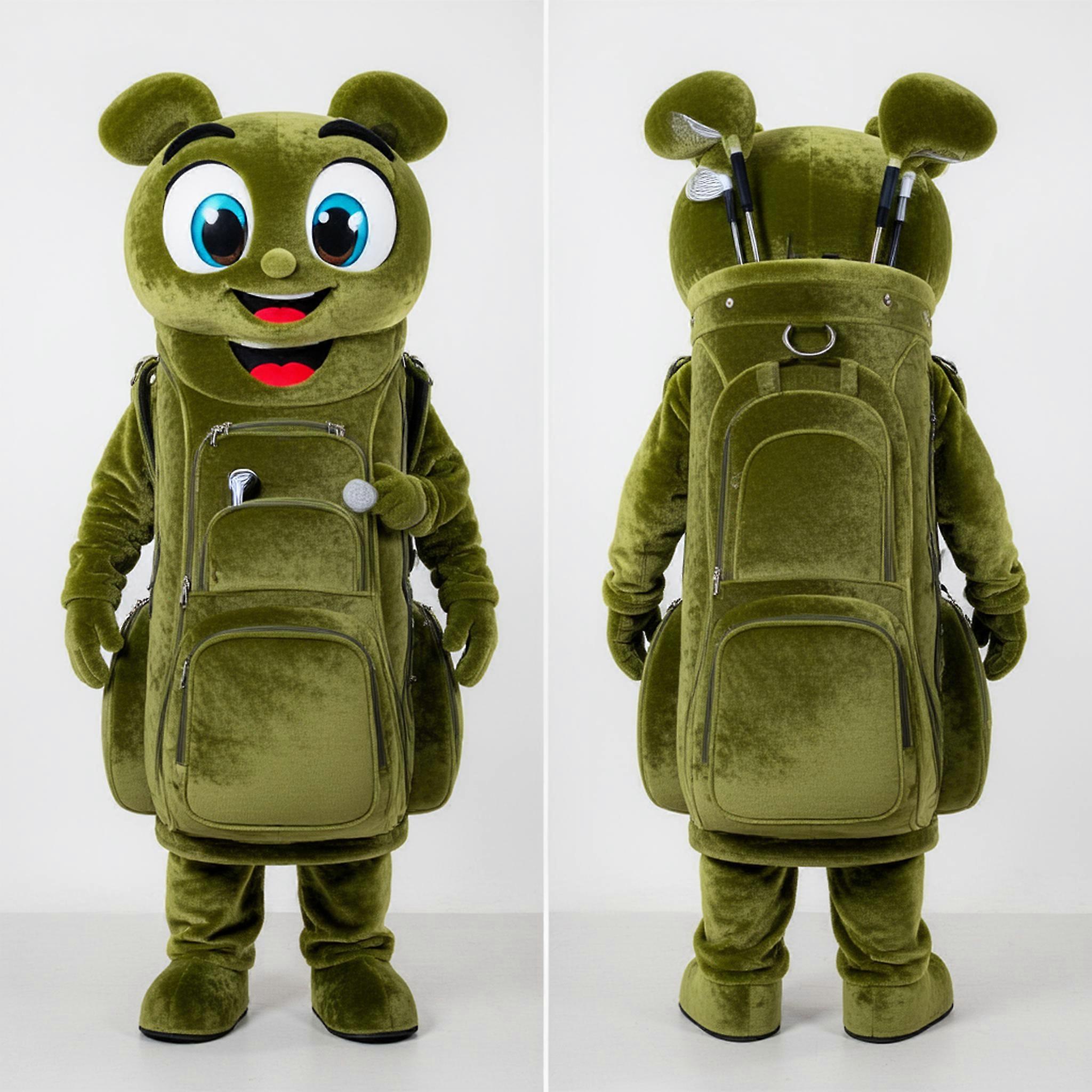 MASTICOT Olive Velvety Golf Bag Mascot