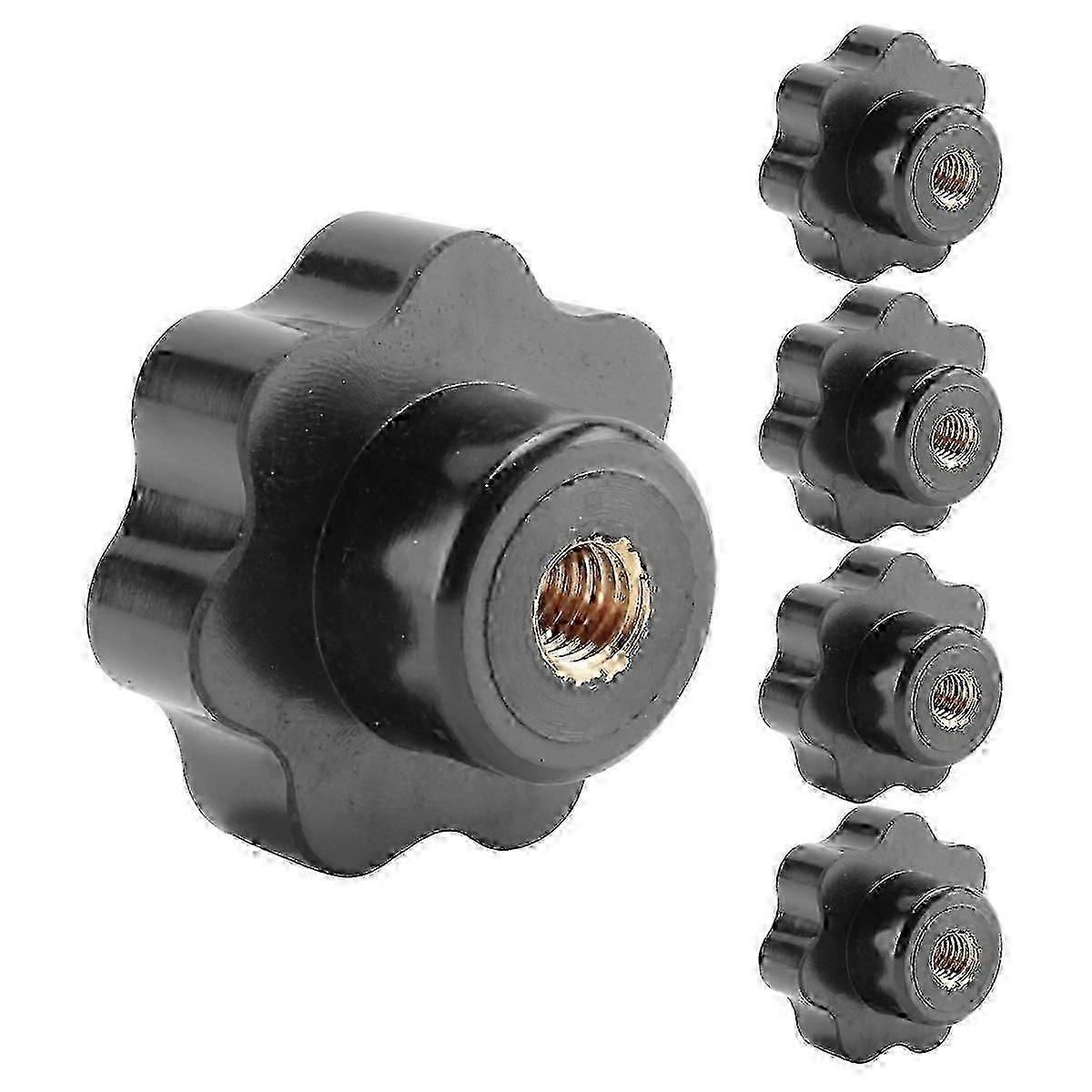 5PCS M8 Thread Hand Knobs with 40mm Head, Ergonomic Grip Cabinet Hardware