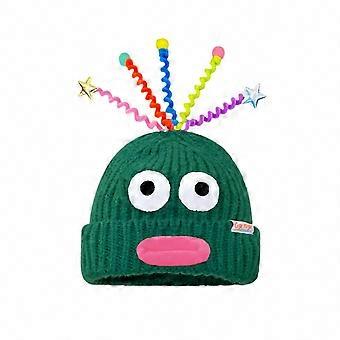 Woolen Beanie Hat Funny Cartoon Windproof Warm for Outdoor Travel Party