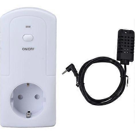 Wireless Wifi plug thermostat, output temperature controller, cooling and heating temperature sensor, AC humidifier function
