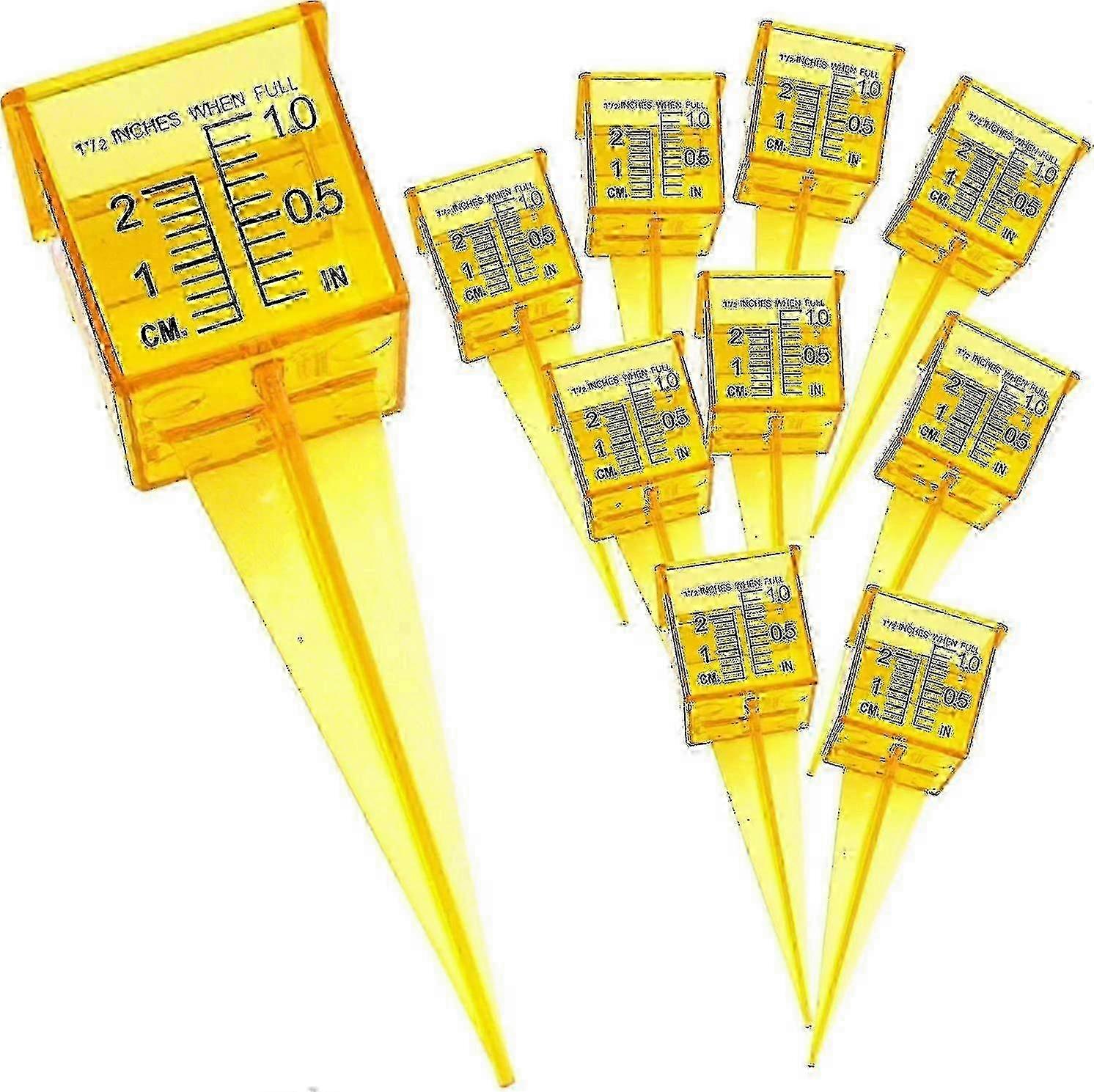 10 Pack Transparent Rain Gauge 1.5 Inch