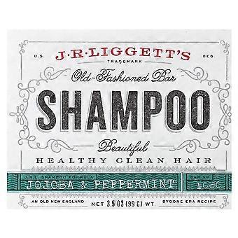 3 x J.R. Liggett's, Old Fashioned Shampoo Bar, Jojoba & Peppermint, 3.5 oz (99 g)