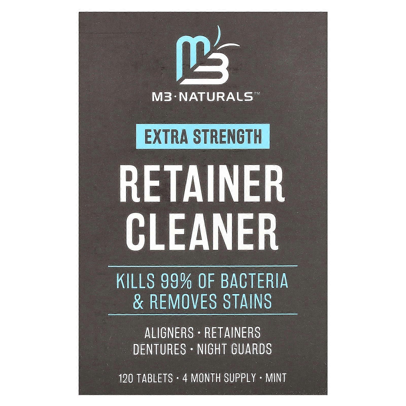M3, Retainer Cleaner, Mint, 120 Tablets