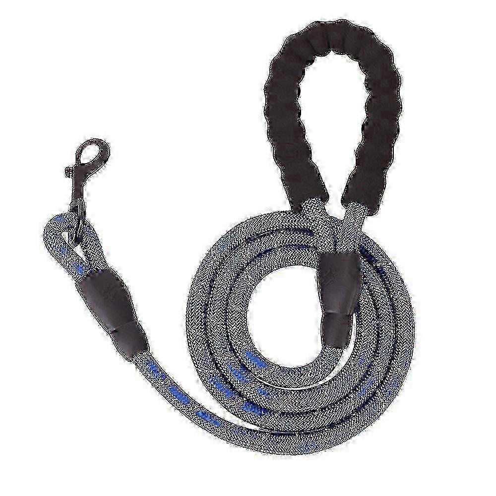 Durable Reflective Nylon Dog Leash with Straps - Pink