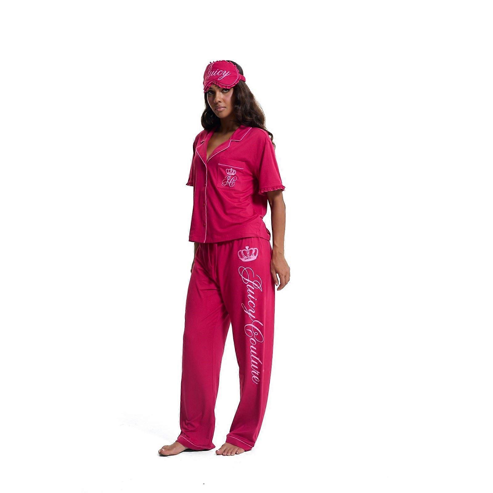 Juicy Couture Crown PJ Set Polyester Women's Red Pyjama Sets