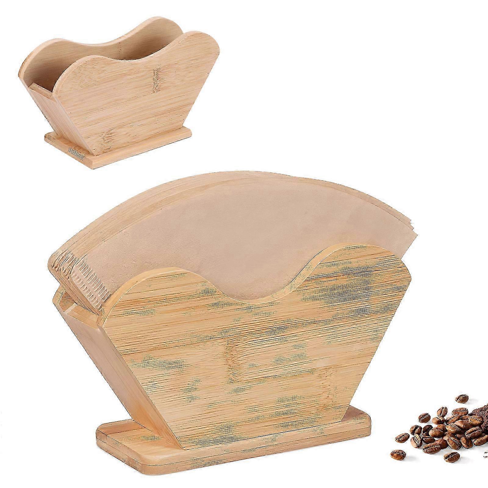 Wooden Coffee Filter Storage Rack