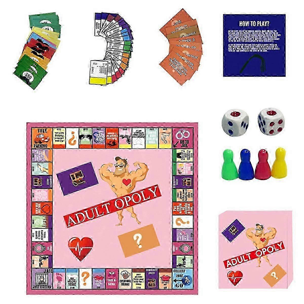 Pink Board Game Couples Cardboard Game Props