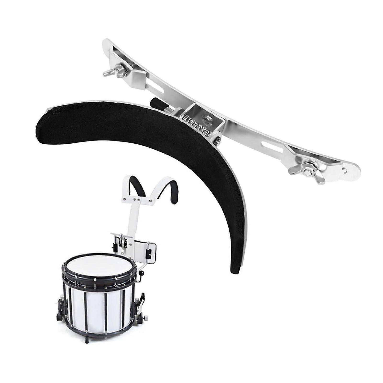 Adjustable Snare Drum Stand with Padded Cushion Support, Lightweight Durable Marching Drum Holder