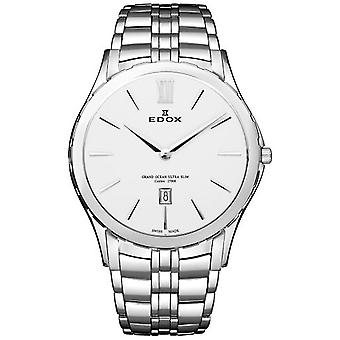 Edox Grand Ocean Swiss Quartz Analog Man Watch with Stainless Steel Bracelet 27035-3-BIN