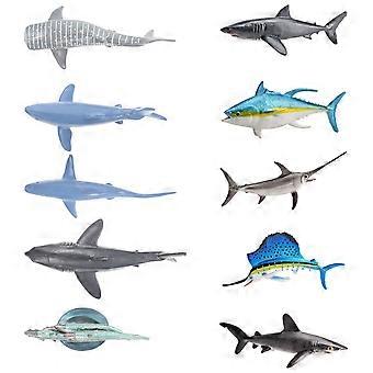 Simulation Animal Model 10Pcs Marine Toys for Kids Assorted Colors