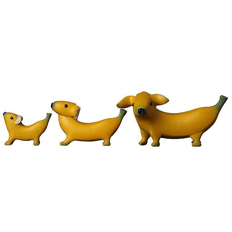 Puppy Banana Resin Sculpture Ornament