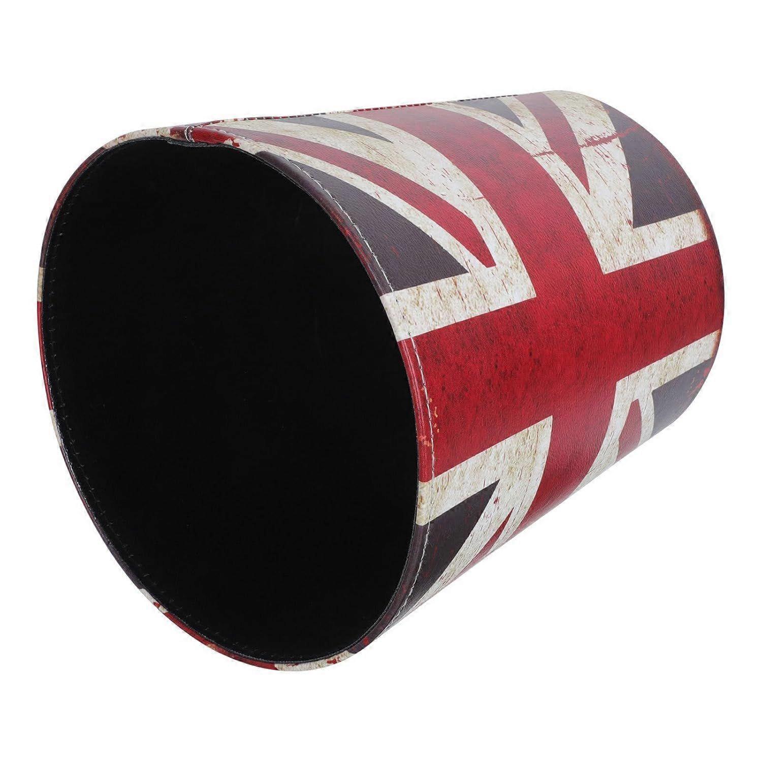 Trash Can Leather Waste Container Large Opening