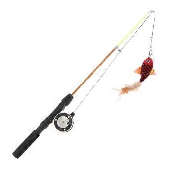 Retractable Cat Wand Toy Cat Teaser Toy Interactive Cat Toy Cat Teaser Stick Toy