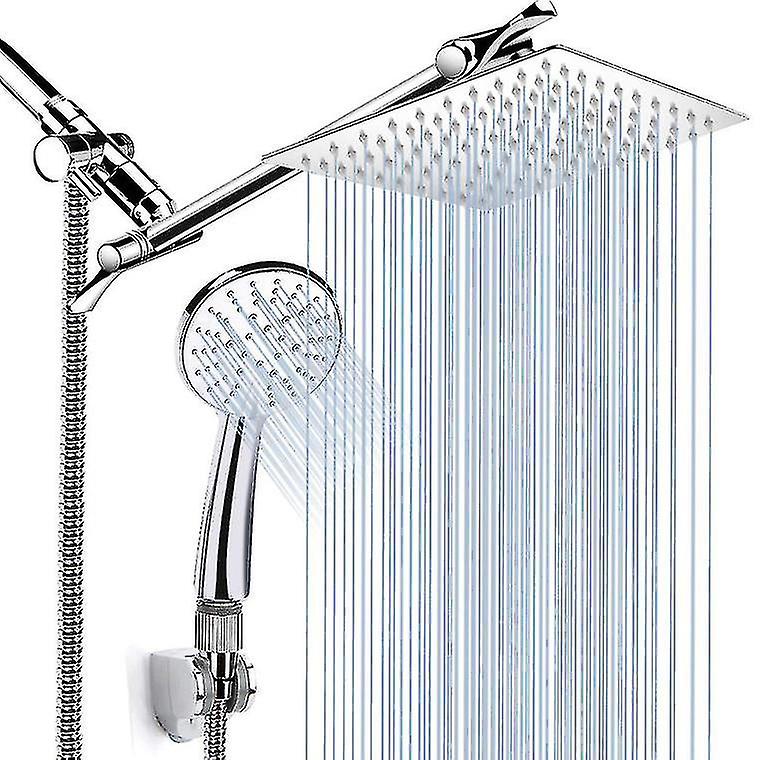 Pomme de douche à effet pluie à effet pluie portative Angle de douche de bain en acier inoxydable réglable