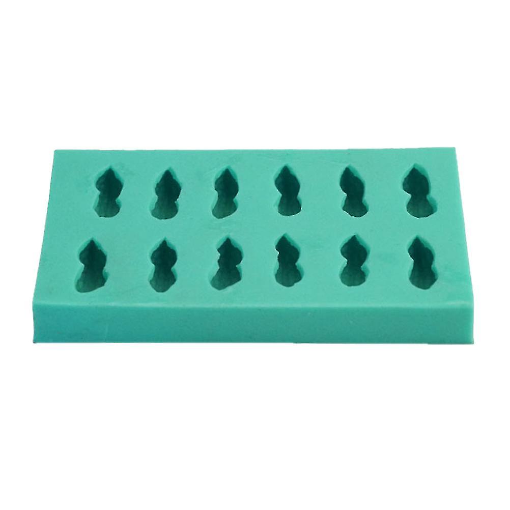1pc Novel Cake Biscuits Chocolate Silicone Cake Mold Baking Tool Simulated Peanut Shape (green)