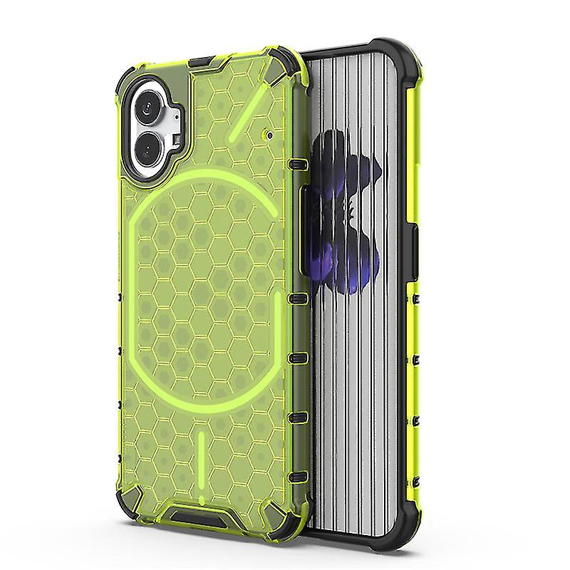 Clear Honeycomb Armor Case Compatible With Nothing Phone 1, Soft Tpu Bumper Four Corners Shockproof Cover