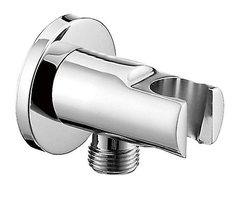 Designer wall connection elbow with shower/hand shower holder