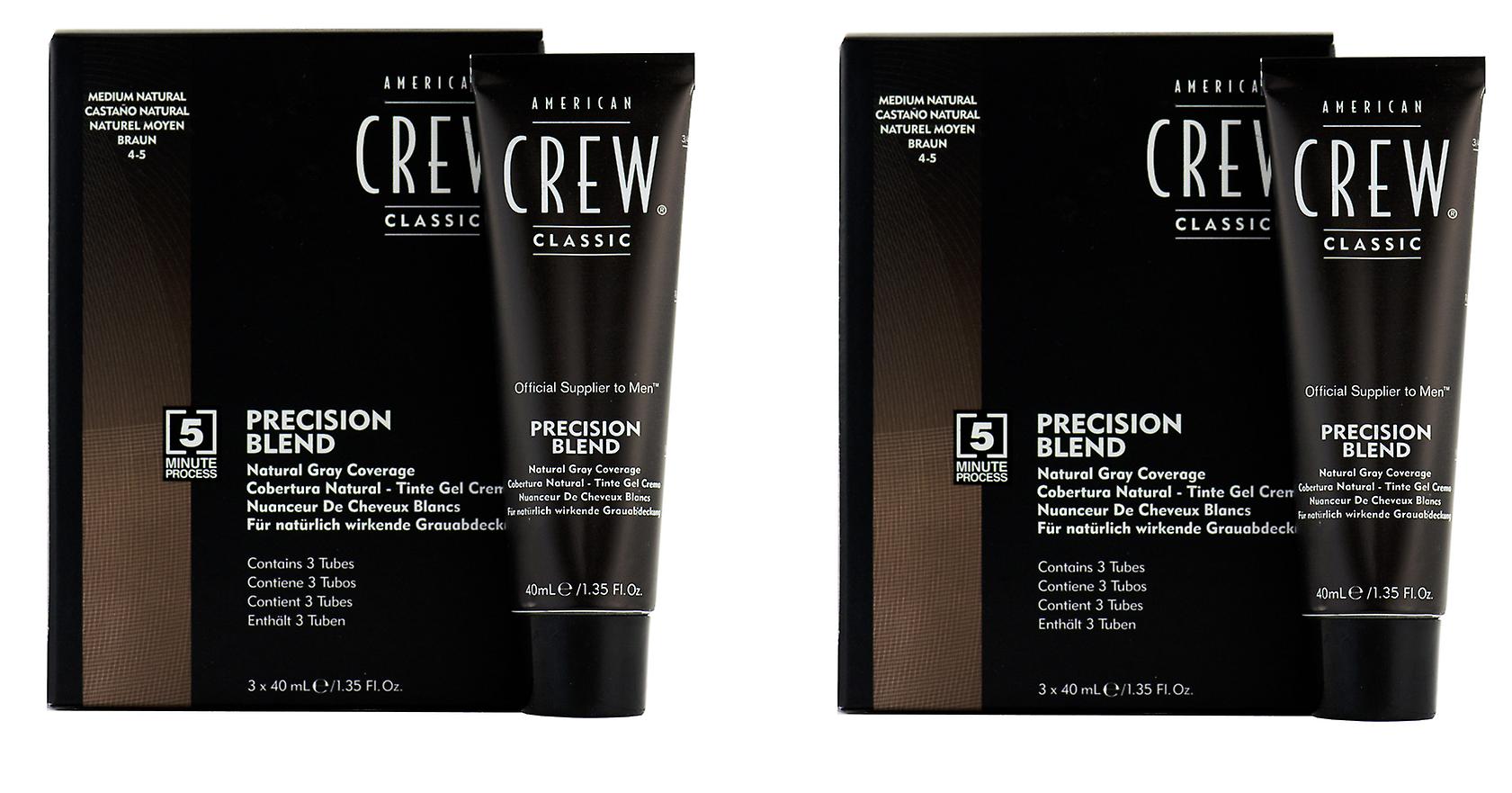 American Crew Precision Blend Set - 4-5 Medium Natural x2