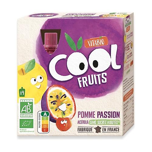 Sachet cool fruits apple passion fruit 4 units of 90g (Passion Fruit - Apple - Acerola)