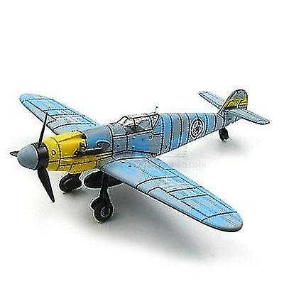 BF109 Blue 4d Diy Fighter Assemble Blocks Building Military Airplane