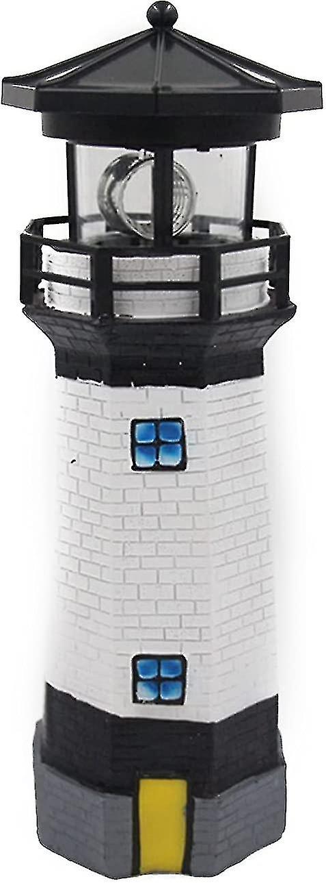 Solar Powered Lighthouse Nautical Scenic Cape Hatteras Lighthouse Statue Led Rotating Lighthouse