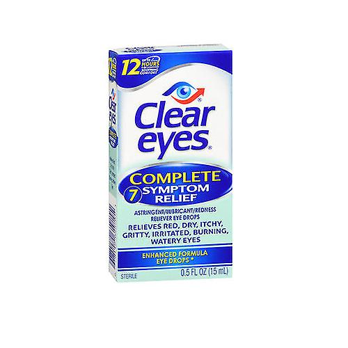 Clear Eyes Complete 7 Symptom Relief Eye Drops, 0.5 oz (Pack of 1)