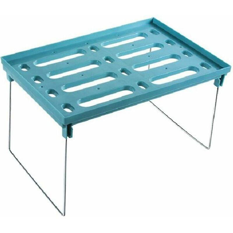 Folding Kitchen Storage Rack, Spice Combination, Multi-Function Countertop Organizer, Home Accessories,Blue