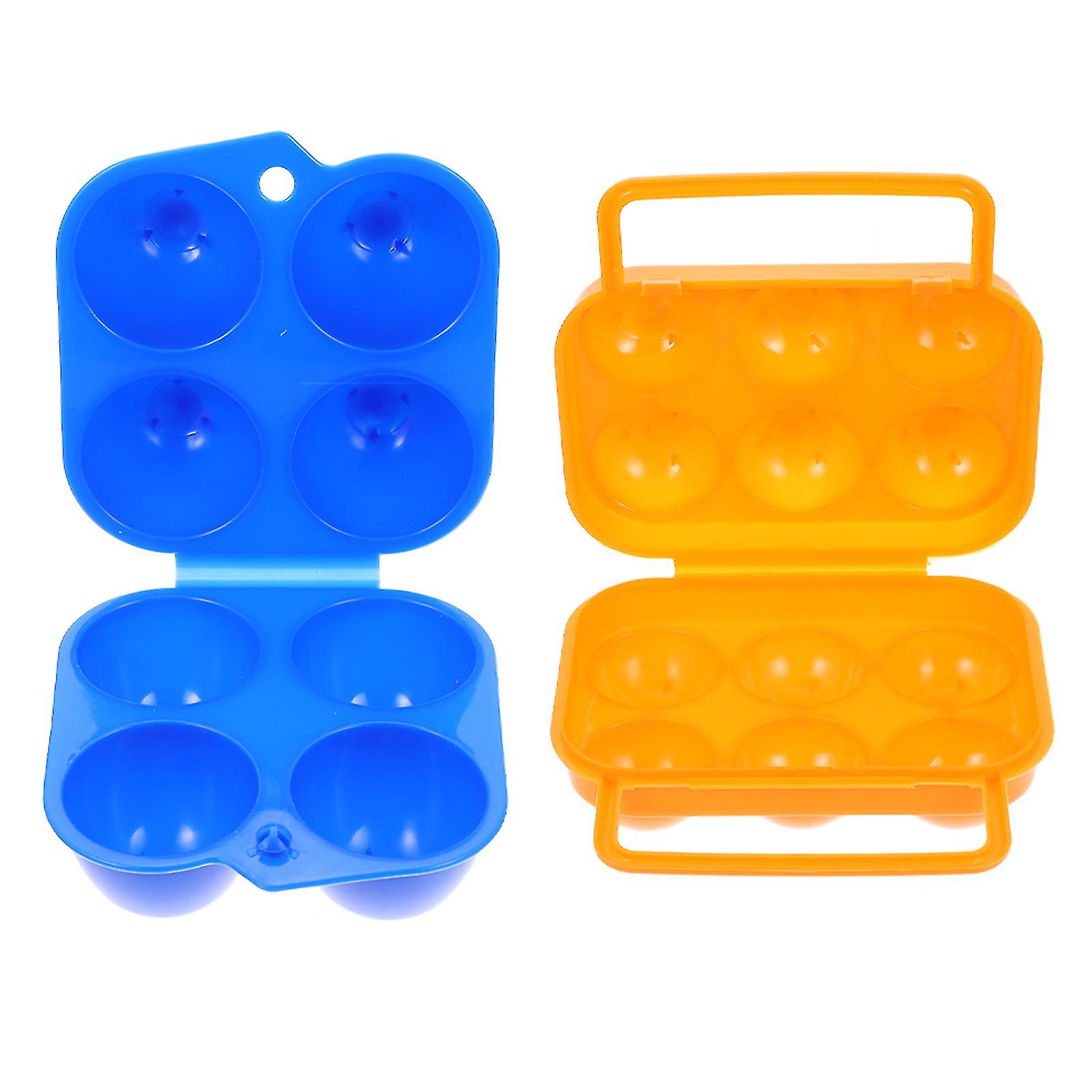 2pcs Outdoor Camping Eggs Storage Box Easter Eggs Carry Holder Random Color