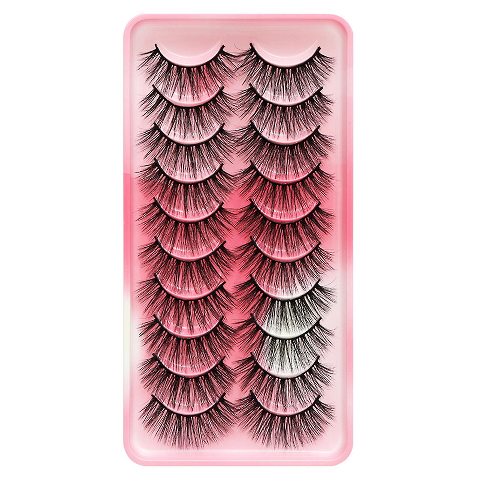 10 Pairs Natural Fake Lashes Simulation Soft Com