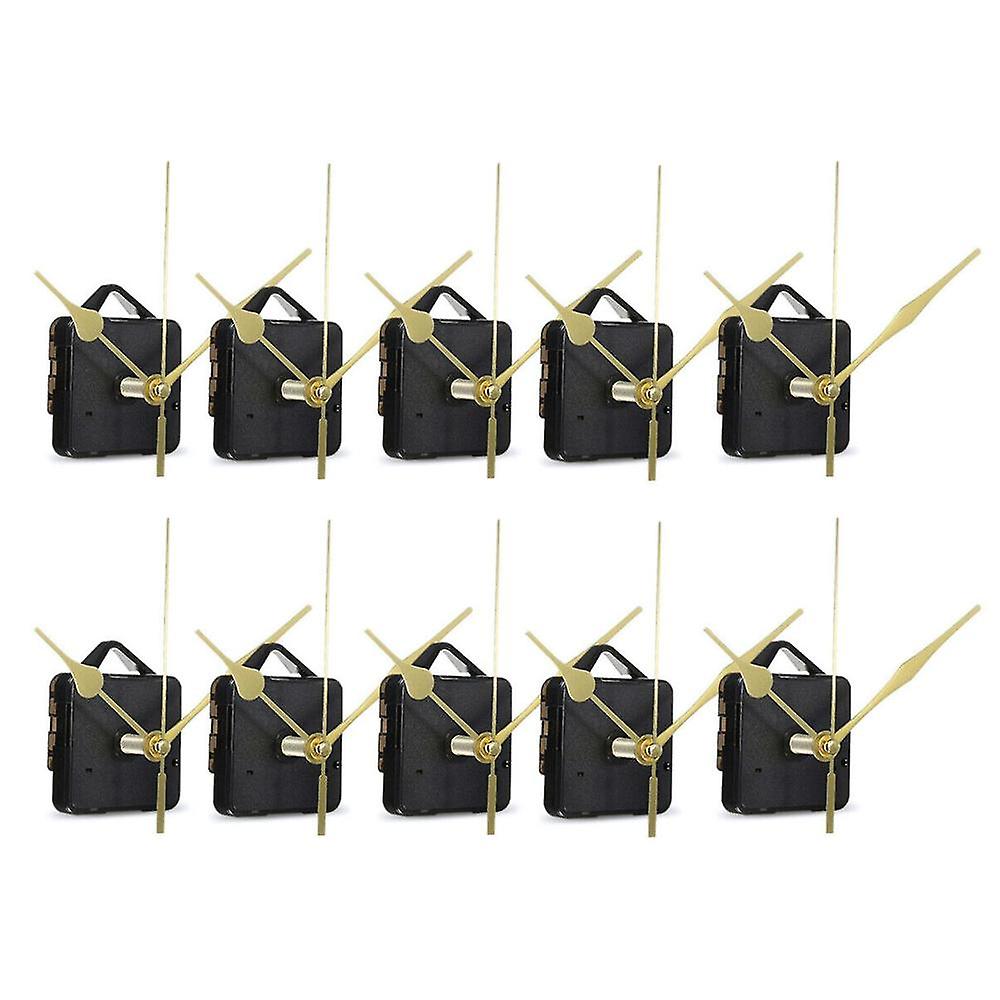 10pcs Diy Silent Movement Spindle Hands Wall Quartz Clock Movement Mechanism Repair Tools Part Cloc